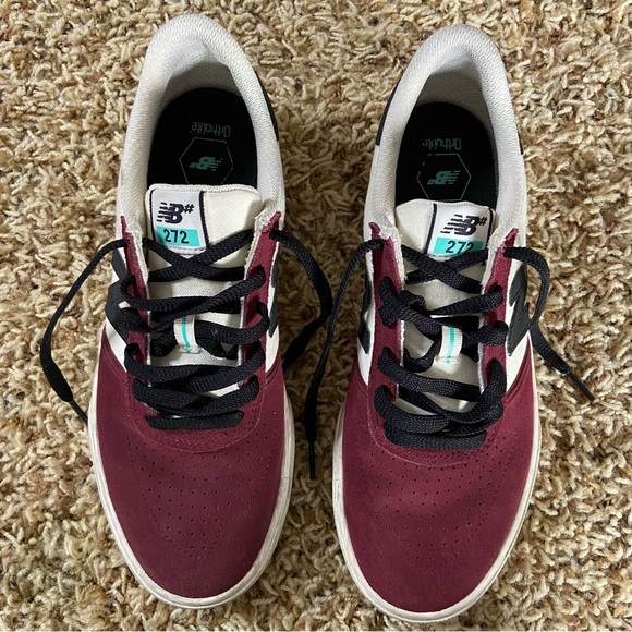 New Balance Numeric 272 Burgundy Sea Salt lace up sneakers - Picture 3 of 8